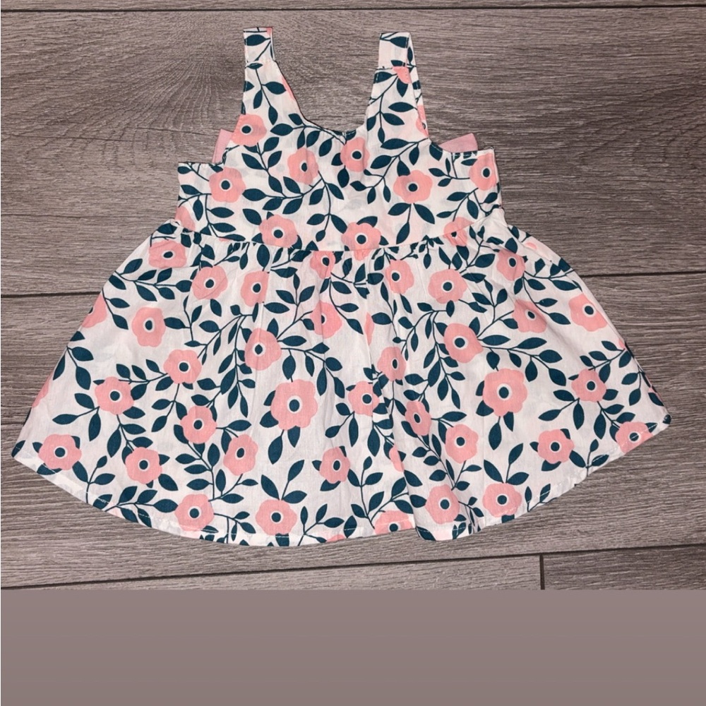 Pat Pat Baby Girls Dress Size 3-6 Months Floral Spring Sleeveless Bow New W Tags